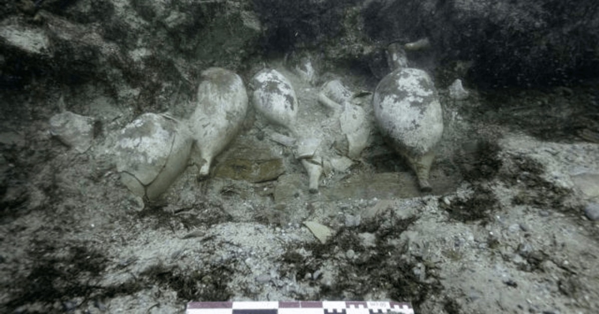 O epavă a unei nave antice, jefuită în Marea Mediterană