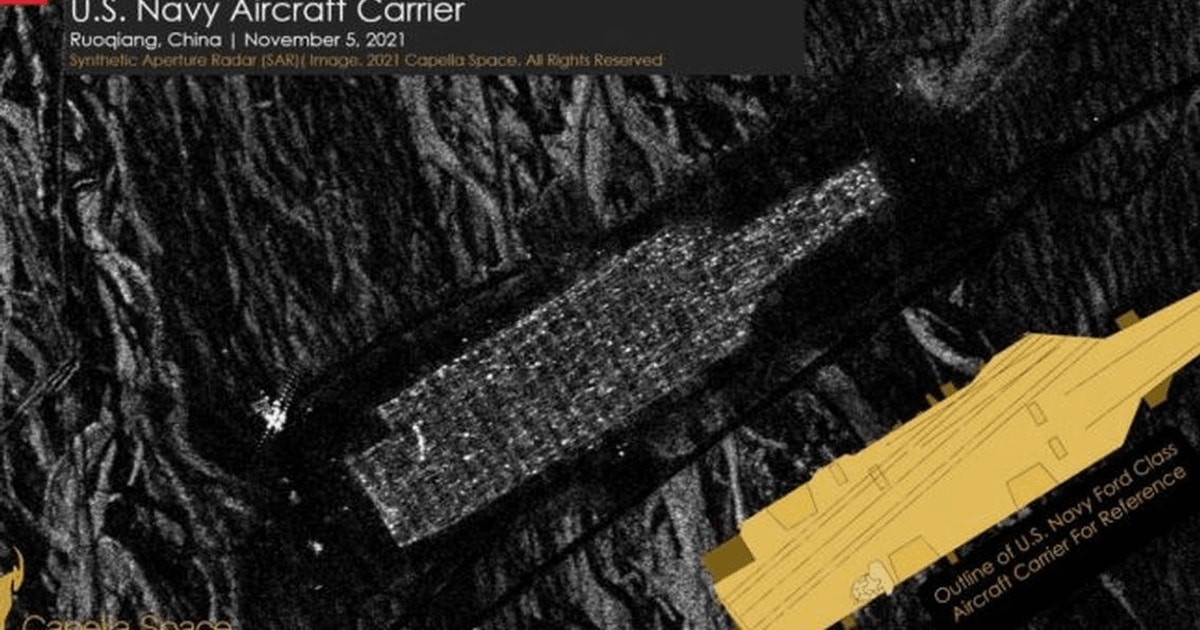 China a construit ţinte de antrenament în formă de portavion şi distrugătoare americane în deşertul Xinjiang