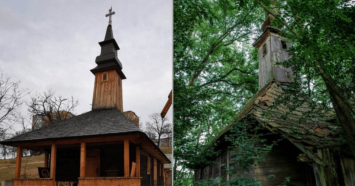 Biserica de lemn salvată ca prin minune din ruină. Era comoara unui sat dispărut pentru totdeauna