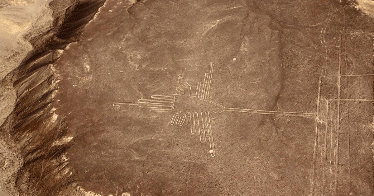 Un desen reprezentând o pisică uriașă descoperit printre „Liniile Nazca” din Peru