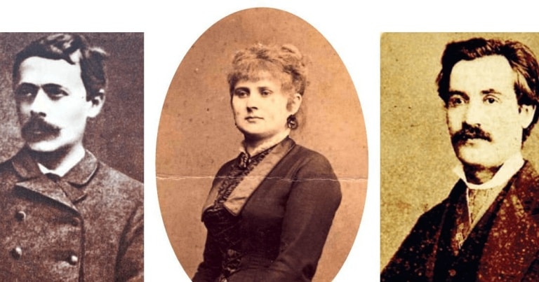 Caragiale, Eminescu şi Veronica Micle. Eminescu l-a amenințat pe Caragiale cu moartea