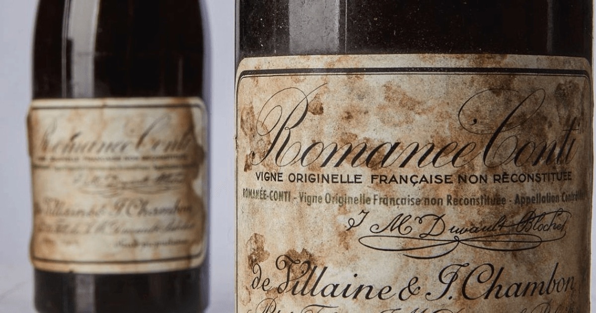 O sticlă de vin a fost vândută cu 558.000 de dolari