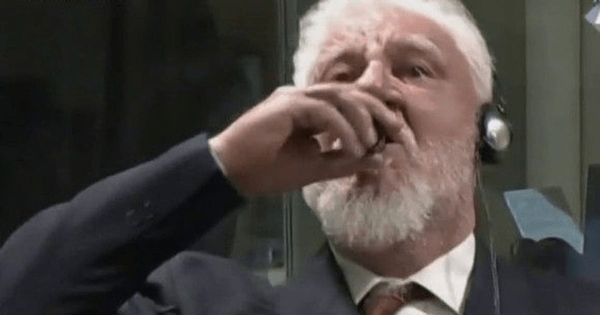 VIDEO / UPDATE „Tocmai am băut otrava”! A murit fostul comandant croat care s-a otrăvit când judecătorul l-a condamnat pentru crime de război