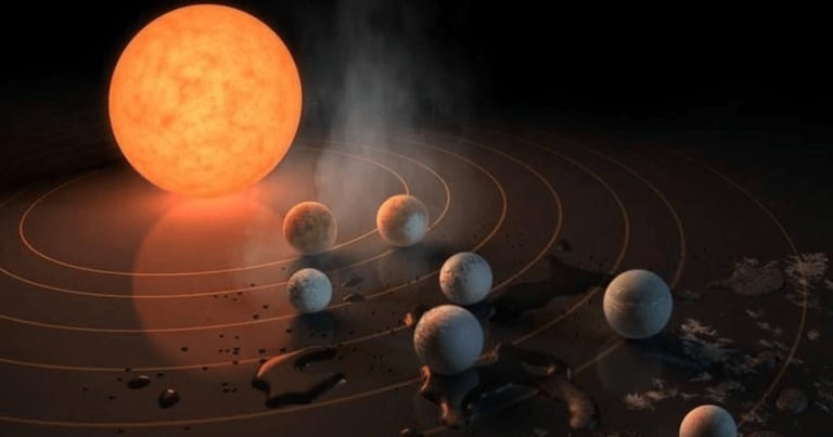 Șapte planete de mărimea Terrei, dintre care trei pot adăposti viață