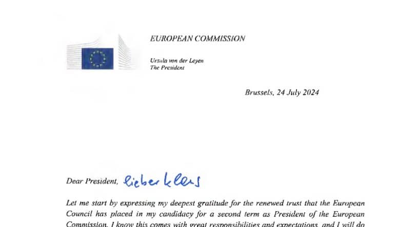 ”Lieber Klaus” – Scrisoarea prin care Ursula von der Leyen cere nominalizările României pentru noua Comisie Europeană
