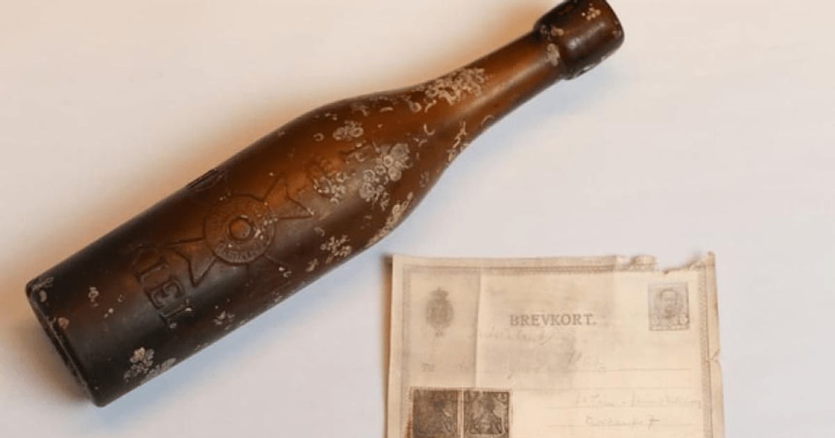Mesaj în sticlă, descoperit după un secol