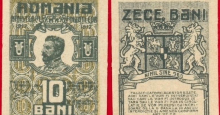 Istoria celui mai mic ban de hârtie din lume. Drumul bancnotei de 10 bani, emise în 1917, de la simbol al sărăciei la record de Guiness Book