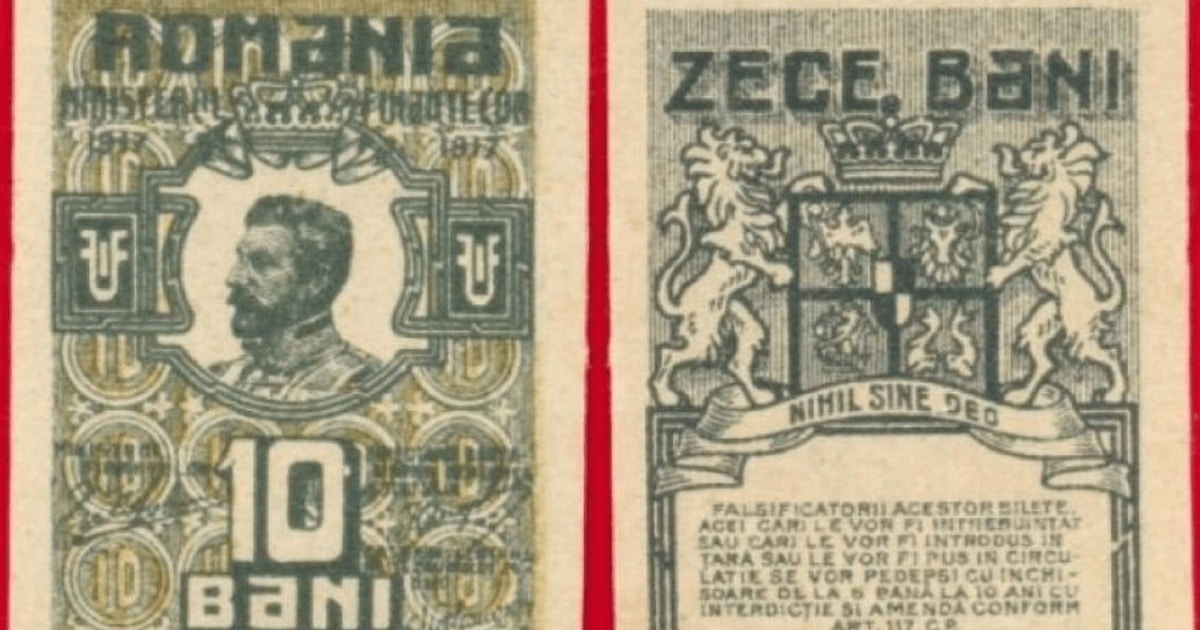 Istoria celui mai mic ban de hârtie din lume. Drumul bancnotei de 10 bani, emise în 1917, de la simbol al sărăciei la record de Guiness Book
