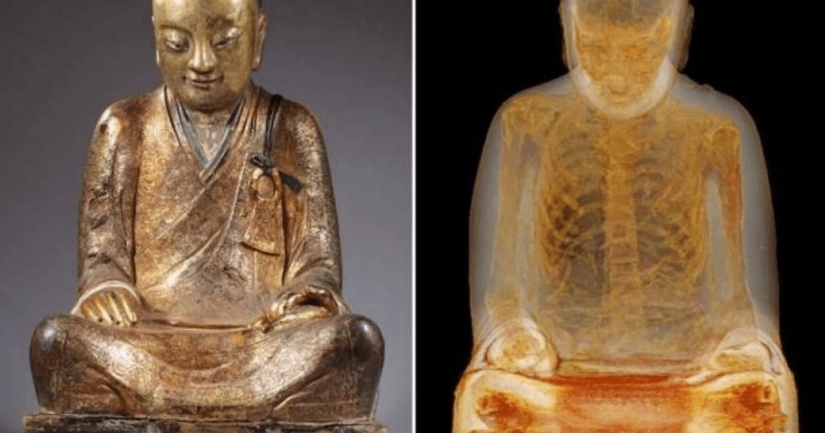 Mumia unui călugăr, descoperită într-o statuie a lui Buddha veche de 1.000 de ani