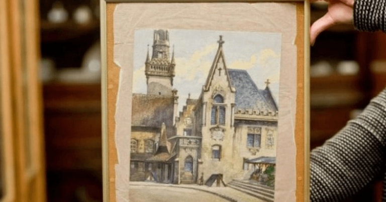 Un tablou pictat de Adolf Hitler, vândut la licitaţie cu 130.000 de euro