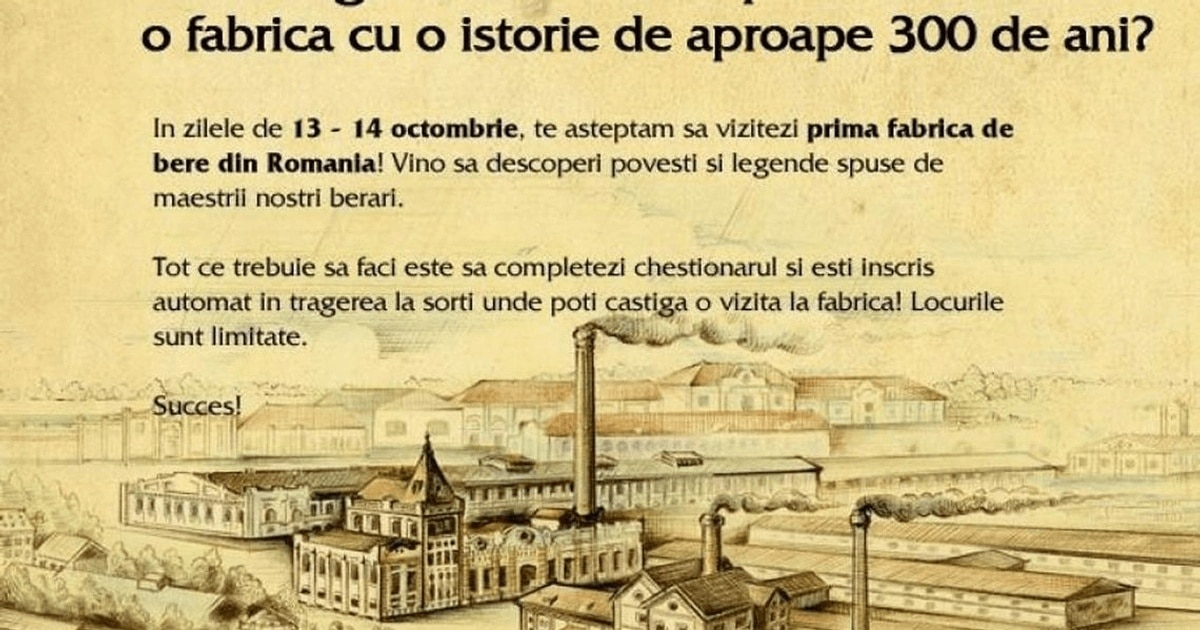Prima Fabrică de Bere din România își deschide în premieră porțile!