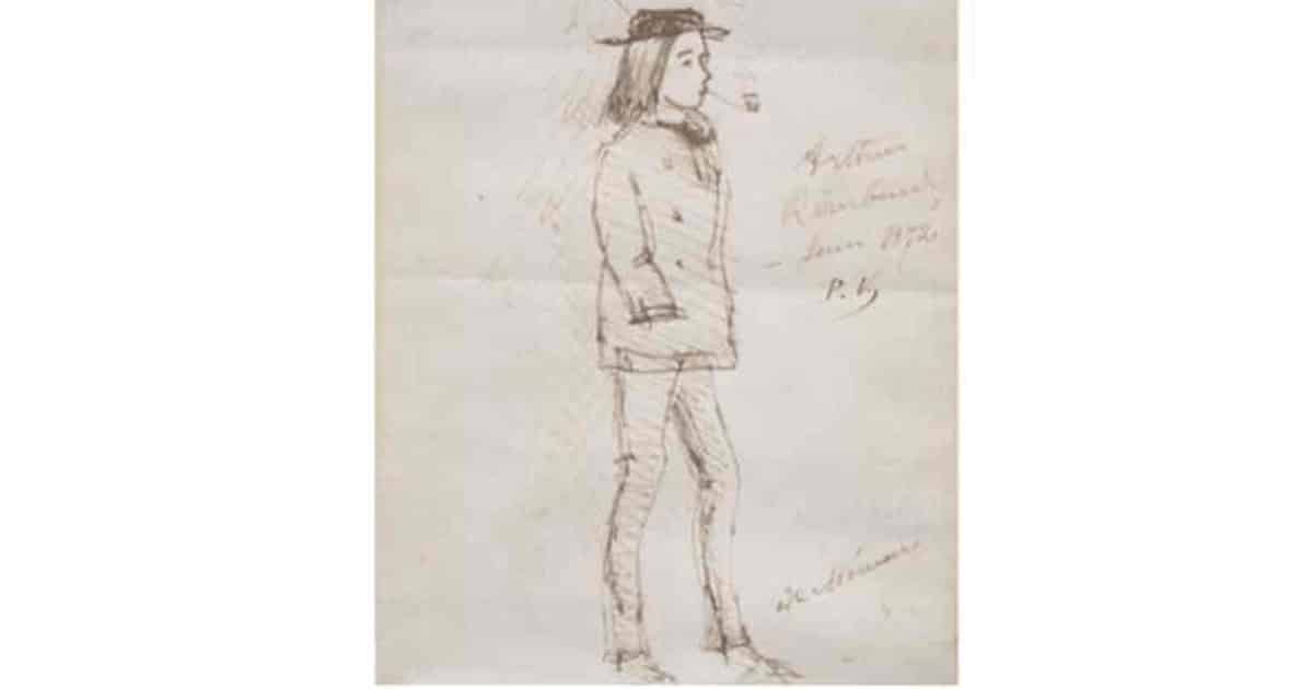 Un portret al poetului Arthur Rimbaud, scos la licitaţie la Paris