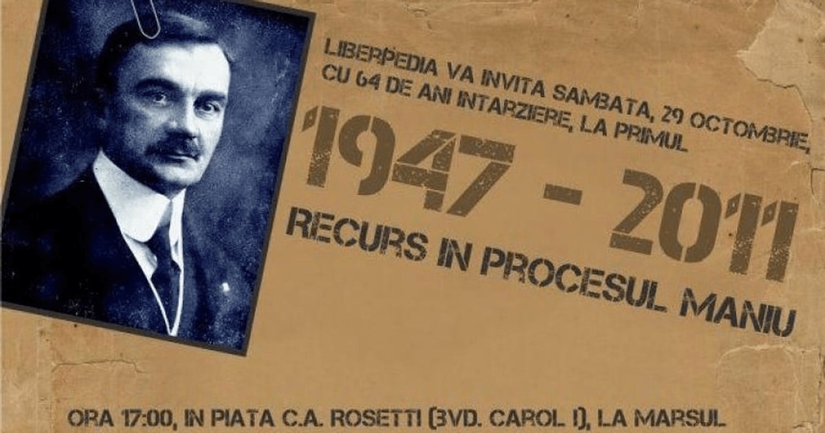 Recurs în Procesul Maniu – manifestație în memoria lui Iuliu Maniu