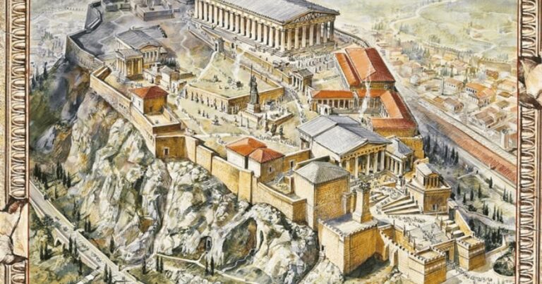 Prăbuşindu‑se dintr‑o dată asupra Atenei…