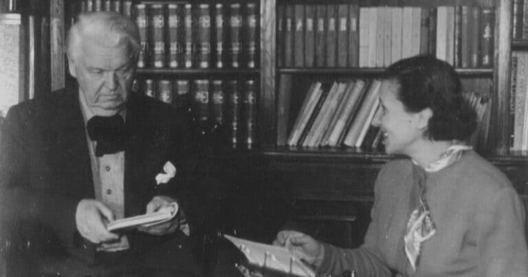 Acasă la Mihail Sadoveanu în 1936