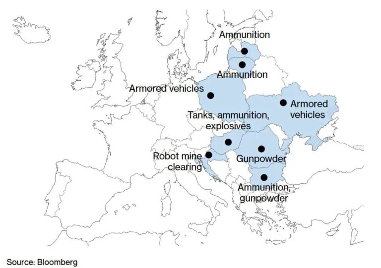 Bloomberg: Rheinmetall reconfigurează industria de apărare din perioada sovietică a Europei de Est. România și Bulgaria – pe hartă