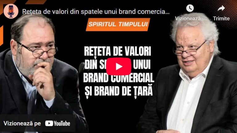 Video / Jean Valvis, invitatul podcastului Spiritul Timpului: “Condiția esențială pentru un brand de țară e ca poporul însuși să creadă în ideea brandului” / Rețeta de valori din spatele unui brand comercial și brand de țară