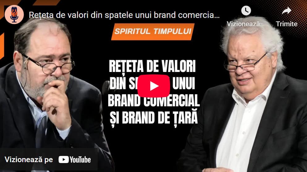 Video / Jean Valvis, invitatul podcastului Spiritul Timpului: “Condiția esențială pentru un brand de țară e ca poporul însuși să creadă în ideea brandului” / Rețeta de valori din spatele unui brand comercial și brand de țară