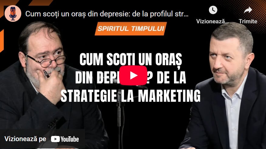 Video / Călin Hințea, decanul facultății de Administrație de la UBB, la podcastul Spiritul Timpului: Ce este un oraș depresiv. ”Cine câștigă capital uman câștigă bani și resurse”