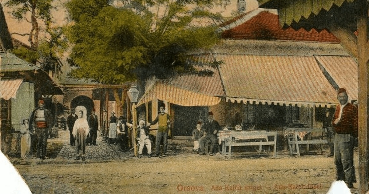 Insula turcească Ada Kaleh, vizitată de un grup de elevi din Caransebeș în vara anului 1913